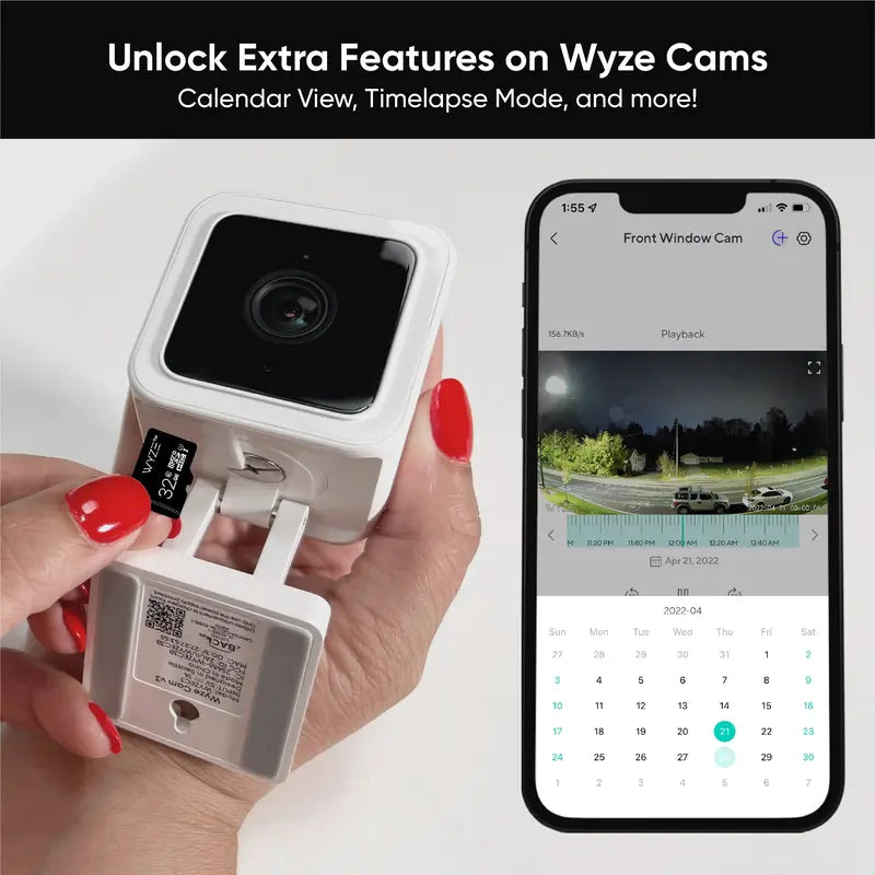 Wyze Microsd Card — High-Speed Storage for Wyze Cams, Nintendo Switch, Digital Cameras, Security Cameras, Smartphones, Gopro, Drones, and More, Affordable Accessories